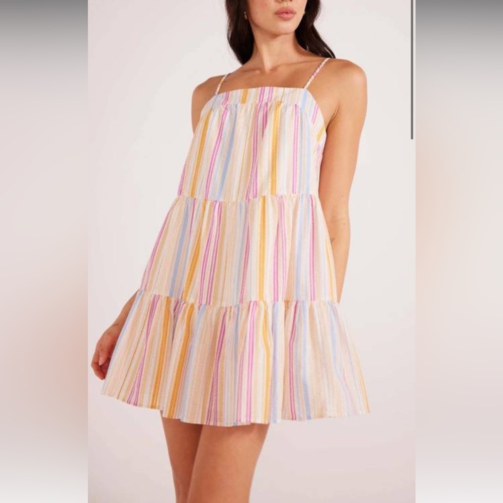 MINKPINK Multicolor Striped Mini Dress